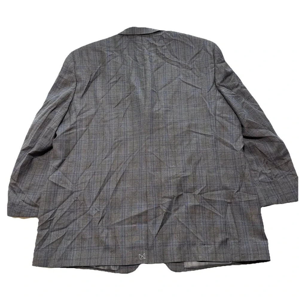 Ralph Lauren Suit Jacket Blazer 100% Wool 48R Gray Blue Dillard's NWT NEW